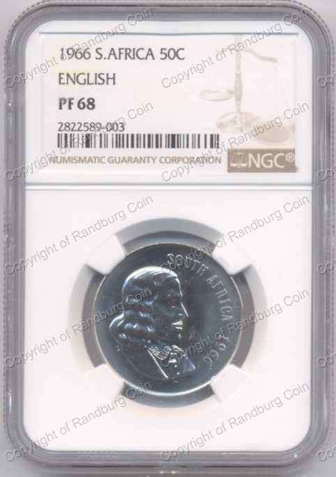 *#* 1966 NGC SLABBED 50 CENT ENGLISH PF 68 *#*