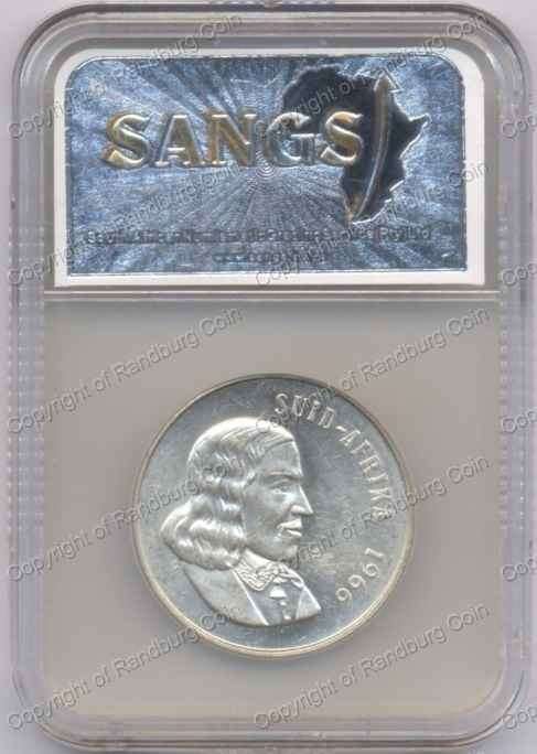 *#* 1966 SILVER R1 AFRIKAANS SANGS SLABBED MS64 *#*