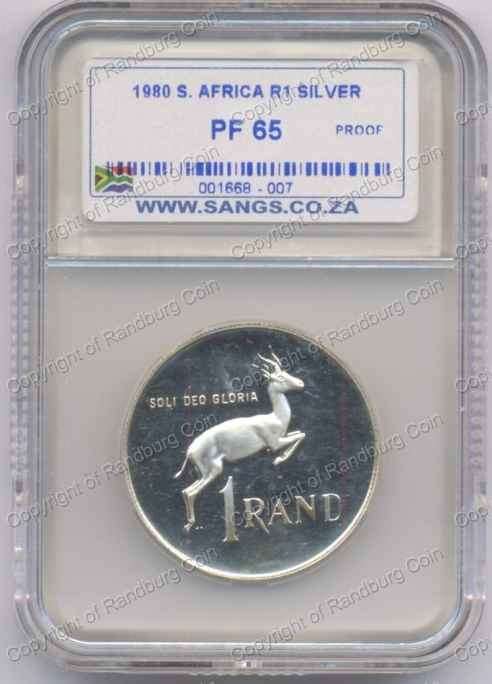 *#* 1980 SILVER R1 SANGS SLABBED PF65 *#*