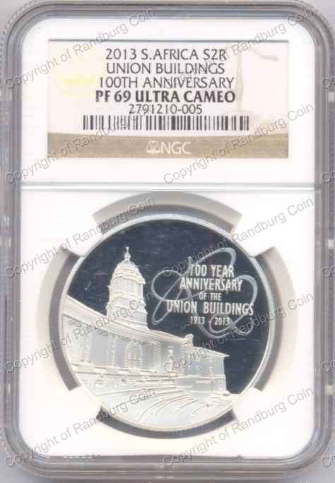 *#* 2013 Silver 1oz Crown Union Buildings 100th Anniversary NGC GRADED PF 69 ULTRA CAMEO *#*