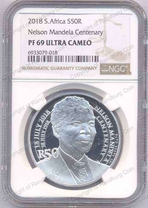 *#* 2018 R50 Silver Proof Coin Mandela Centenary - NGC PF 69 Ultra Cameo *#*