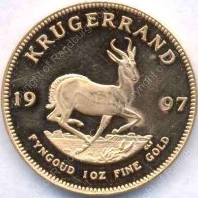 *#* 1997 Impaired Proof Krugerrand 1oz Gold Coin - see description *#*