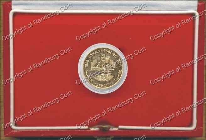 *#* 1986 Proof One Tenth oz Gold Protea Johannesburg Centenary Mintage 5212 *#*