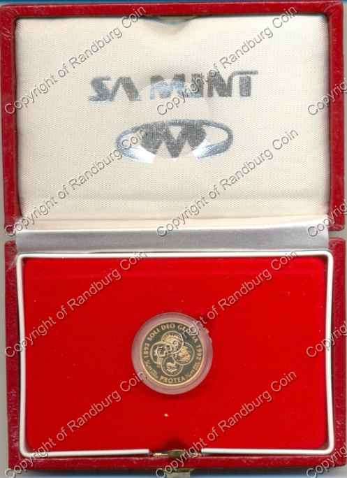 *#* 1992 Proof One Tenth oz Gold Protea Coinage Mintage 2503 *#*