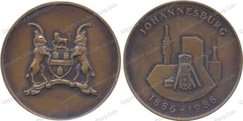 *#* 1986 Johannesburg Centenary Copper Medallion *#*