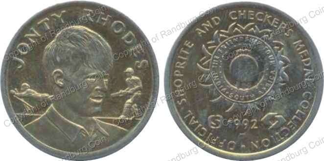 *#* 1992 Jonty Rhodes Token - Friendship Tour of India by Shoprite Checkers *#*