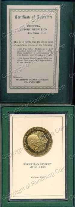 *#* Rhodesia History Bronze Medallion Vol One *#*