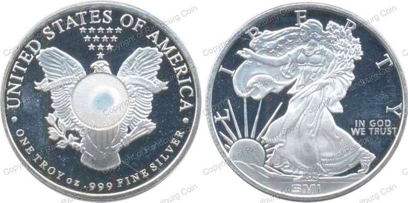 USA Silver 1oz Liberty/Eagle Medallion