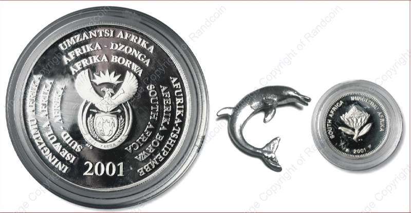 *#* 2001 Silver Combo Set Proof Dolphin in Wooden Box Mintage 495 *#*