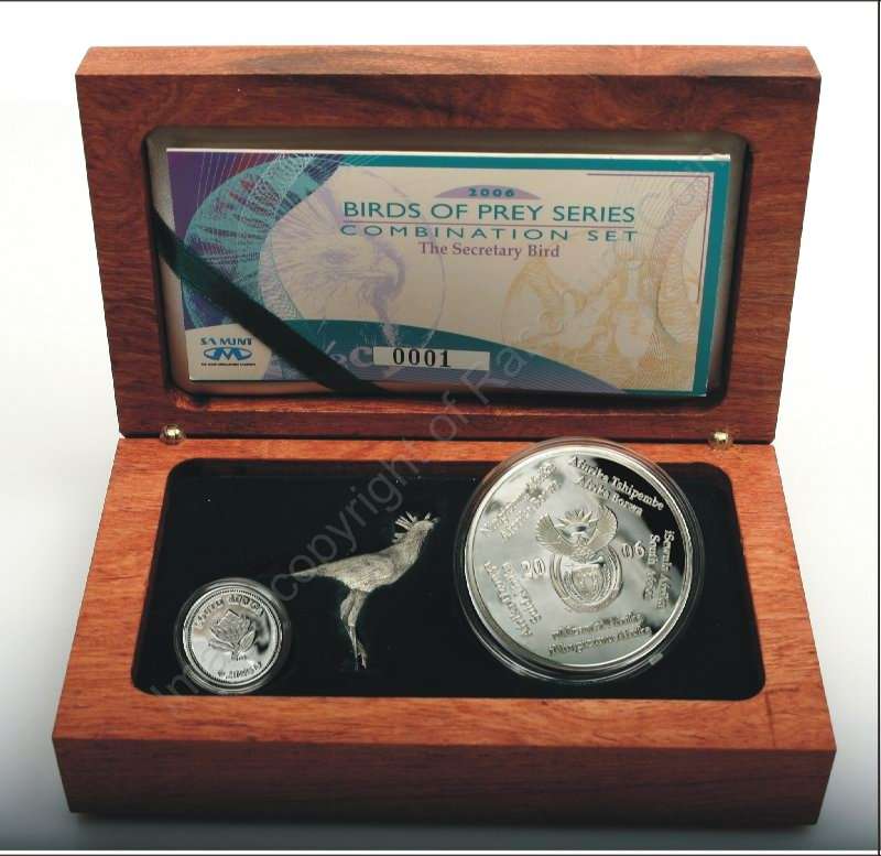 2006_R2_Proof_Silver_Secretary_Bird_of_Prey_coin_Set_ob