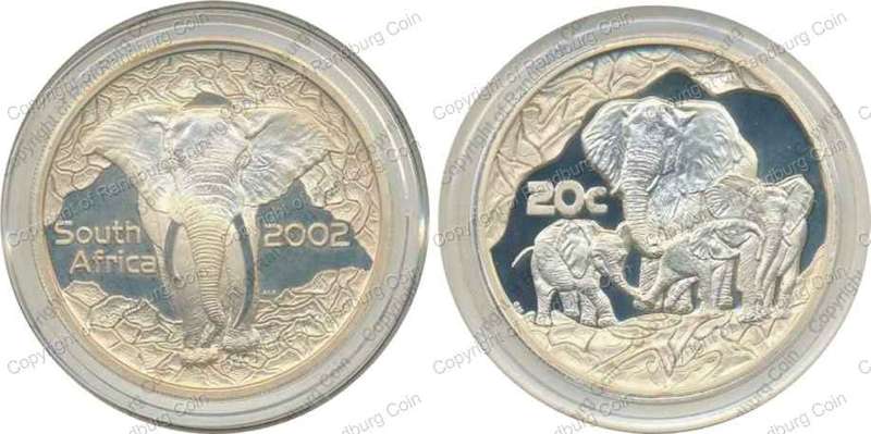 *#* 2002 Silver Wildlife Elephant 20 cent 1oz Mintage 939 - Coin ONLY *#*