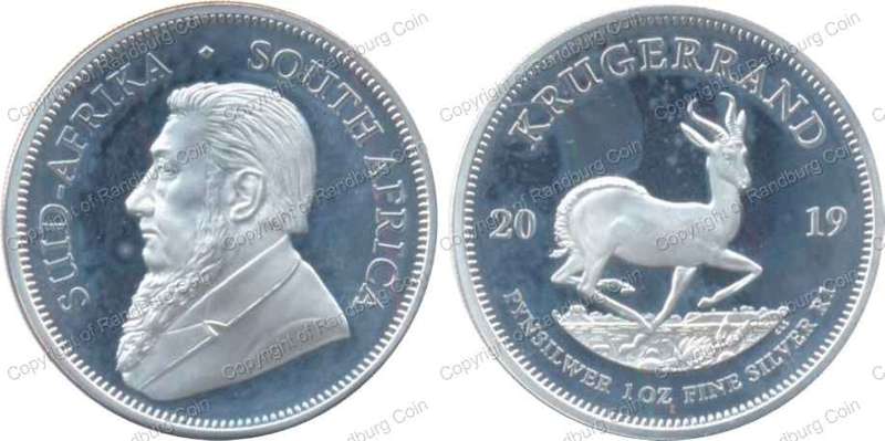 *#* 2019 Silver Proof 1 oz Krugerrand - Coin ONLY in a plastic sleeve *#*