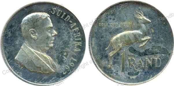 *#* 1967 PROOF SILVER R1 AFRIKAANS - VERWOERD *#*