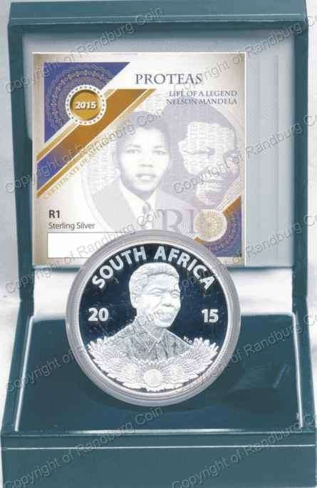 *#* SA Silver R1 Proof 2015 - Mandela - Life of a Legend Series *#*