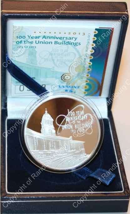 *#* 2013 Proof SA Silver R2 Crown Union Buildings Centenary *#*