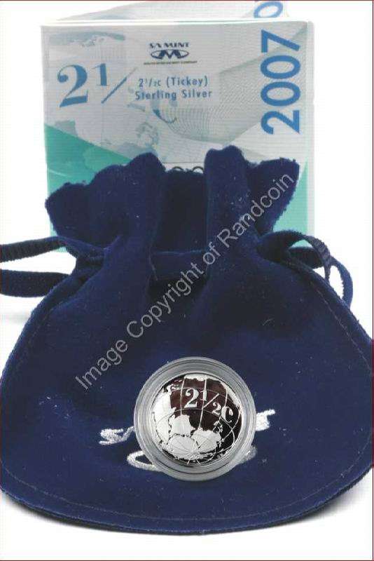 *#* 2007 SA Silver Polar Year  2 1/2c Tickey  Mintage 632*#*