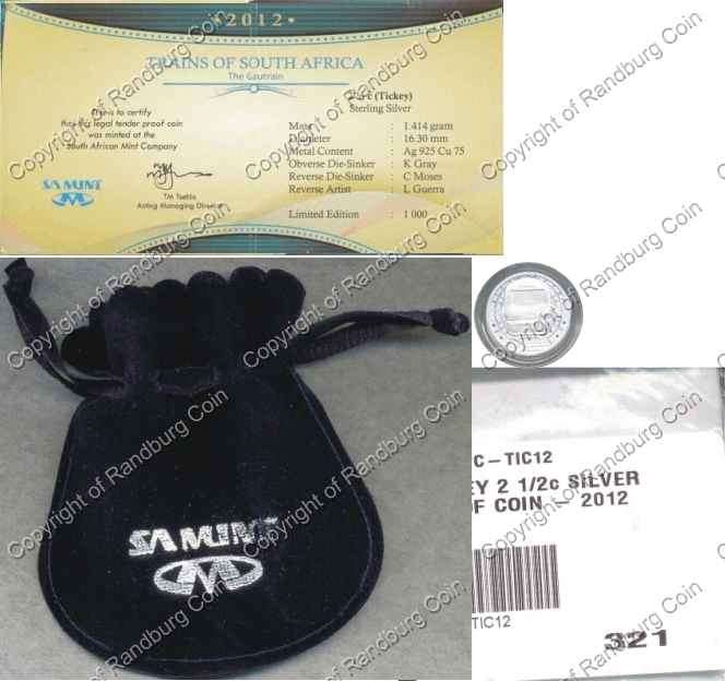 *#* 2012 SA Silver 2 1/2c Gautrain Mintage 786 *#*