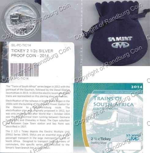 *#* 2014 SA Silver 2 1/2c Trains-Electric-Mintage limited to 1000*#*