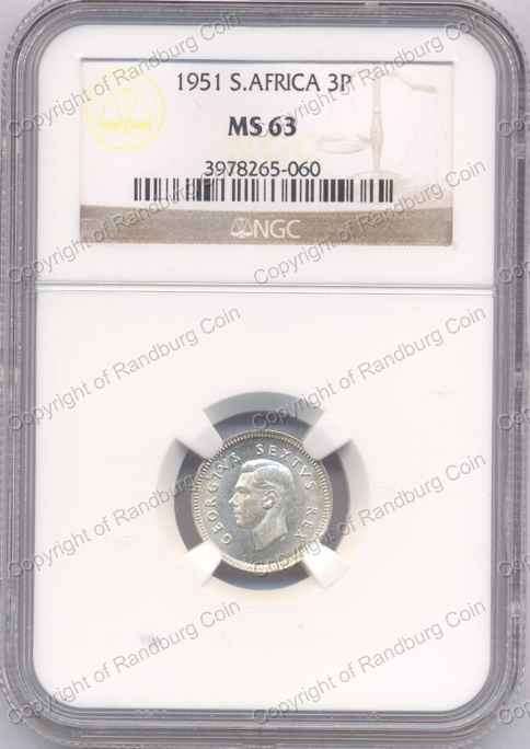 *#* 1951 NGC TICKEY SLABBED MS 63 *#*