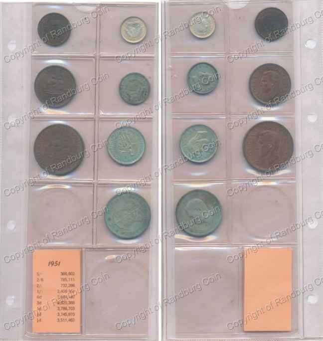 *#* 1951 SA Union Coins - as per images *#*