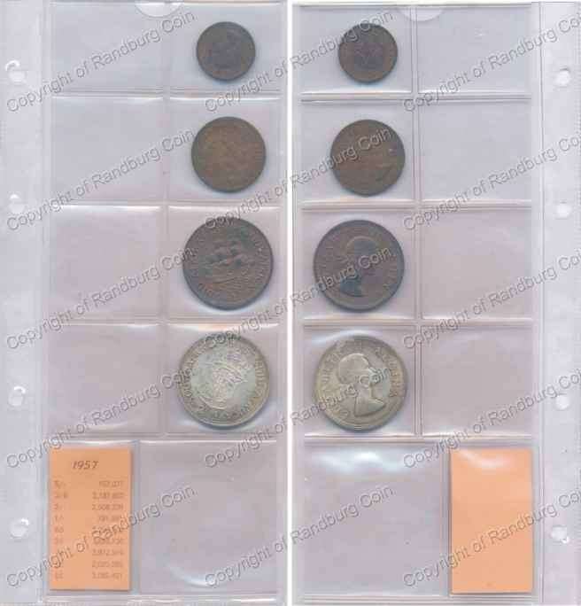 *#* 1957 SA Union Coins - as per images *#*