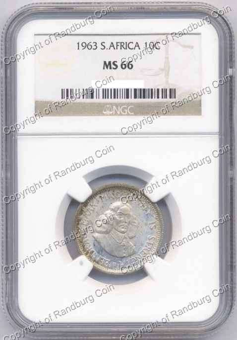 *#* 1963 10 CENT NGC SLABBED MS 66 *#*