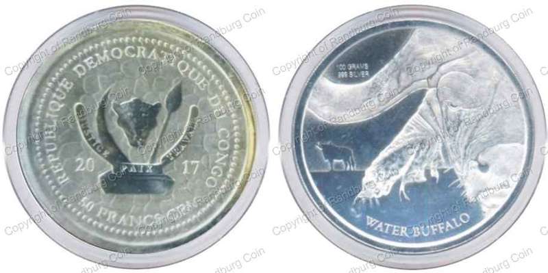*#* 2017 Republic of the Congo Silver 100gr - 50 Francs *#*
