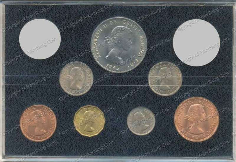 *#* Great Britain 1965 Uncirculated Coins Set - NO Florin, NO Half Crown *#*