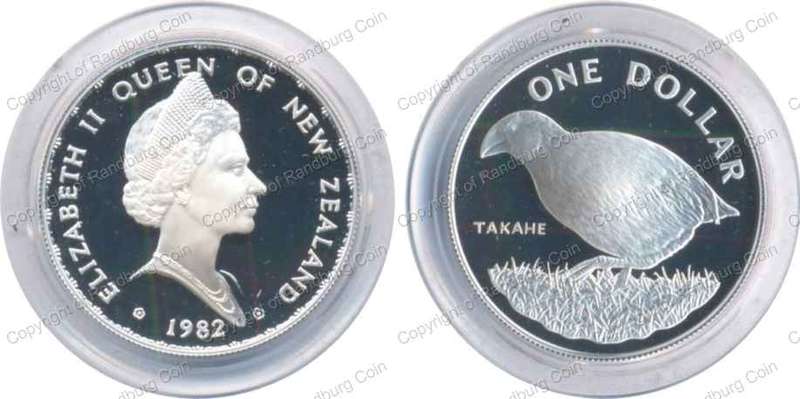 *#* New Zealand 1982 Silver (Stg-27.216gr) Proof One Dollar - Takahe Bird *#*