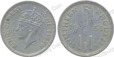 *#* Southern Rhodesia -1951 Tickey *#*