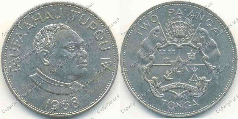 *#* Tonga 1968 Two Pa'anga *#*