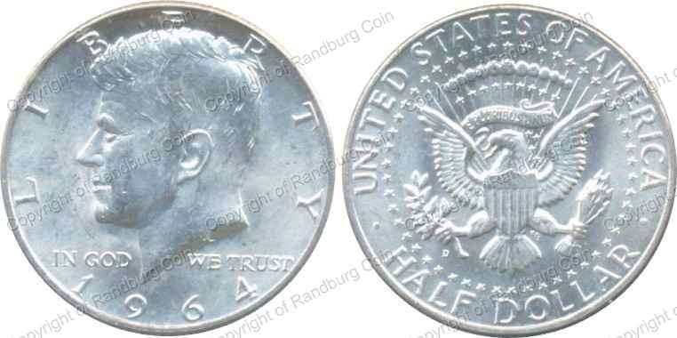 *# USA - 1964 Silver (.900 - 12.5gr) Kennedy Half Dollar *#**