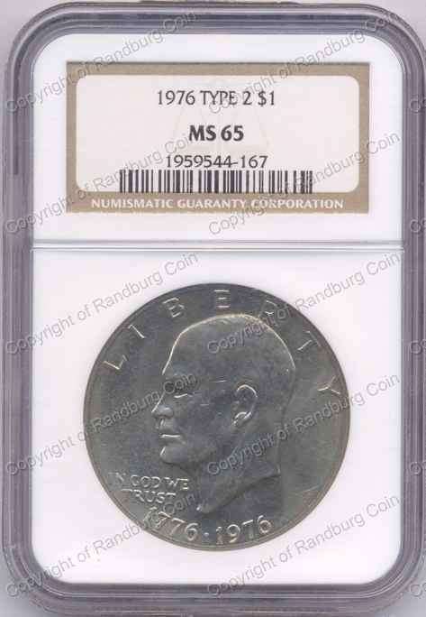 *#* USA 1976 Bi-Centennial Eisenhower Dollar - NGC MS 65 *#*