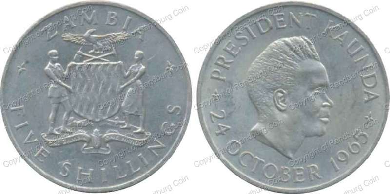 *#* Zambia 1965 - Five Shillings - President Kaunda *#*
