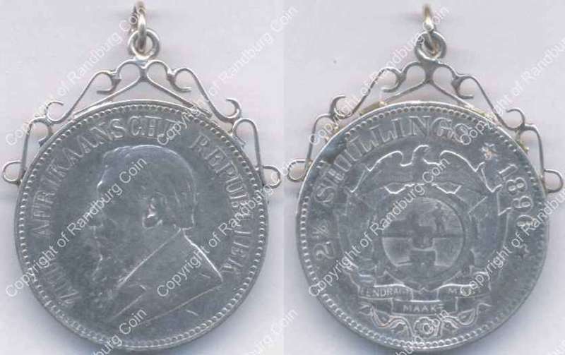 *#* 1896 Silver Half Crown Pendant *#*