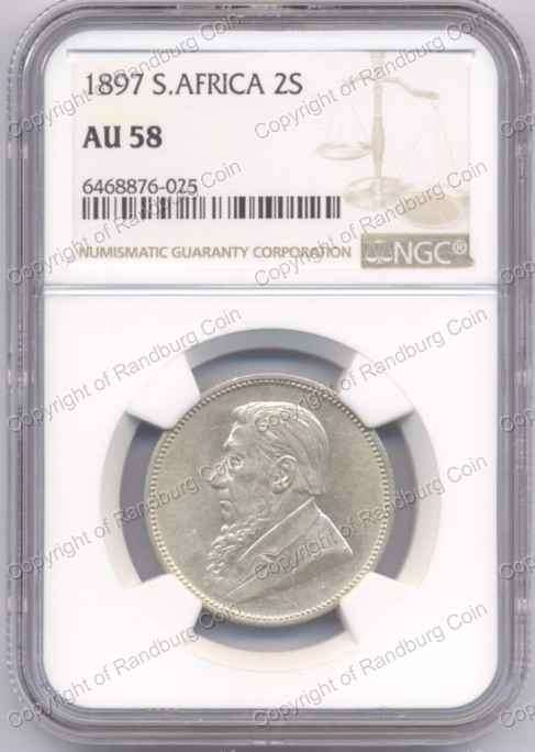 *#* 1897 TWO SHILLING NGC SLABBED AU 58 *#*