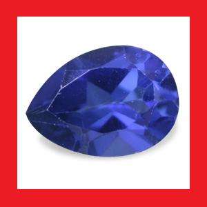 CUBIC ZIRCONIUM - TITANIC BLUE PEAR FACET - 0.98cts