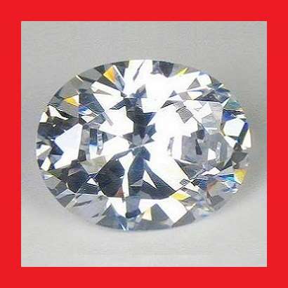 CUBIC ZIRCONIUM - AA DIAMOND WHITE OVAL FACET - 3.71cts