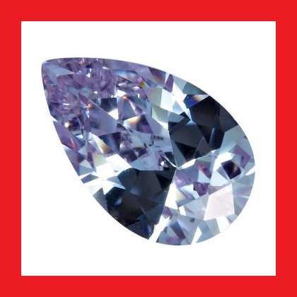 CUBIC ZIRCONIUM - RICH LAVENDER PEAR FACET - 0.76cts