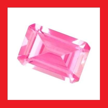 CUBIC ZIRCONIUM - TOP PINK OCTAGON CUT - 1.17cts