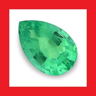 NATURAL EMERALD - NICE GREEN PEAR FACET - 0.09cts