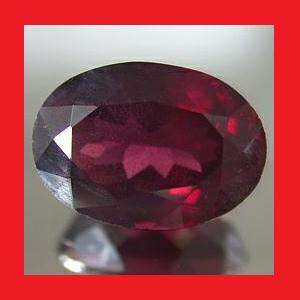 GARNET - ORANGE RED OVAL FACET - 1.44cts