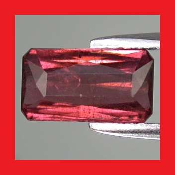 RHODOLITE GARNET - ROSY RED EMERALD CUT - 1.72cts