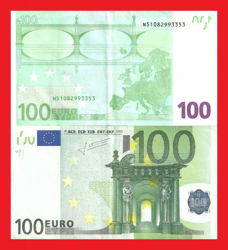100 EURO CIRCULATED BANKNOTE