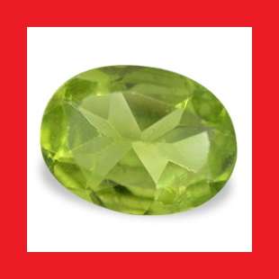 NATURAL PERIDOT - GREEN OVAL CUT - 0.705cts