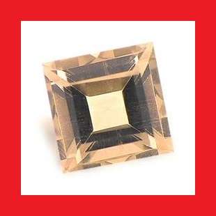 SMOKY QUARTZ - FINE SMOKY COLOUR SQUARE FACET - 1.220cts