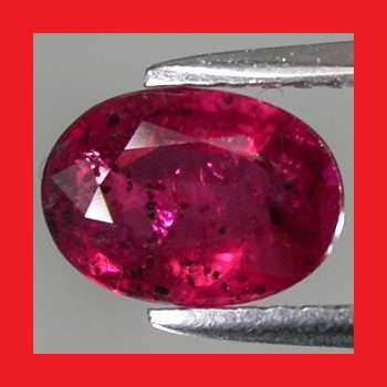 RUBY (NATURAL MOGOK) - PINKISH RED OVAL FACET - 1.330cts