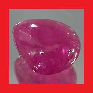 RUBY (NATURAL) - PINKISH RED PEAR CABOCHON - 0.770cts