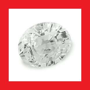 ZIRCON (NATURAL AFRICA) - TOP SNOW WHITE OVAL FACET - 0.810cts