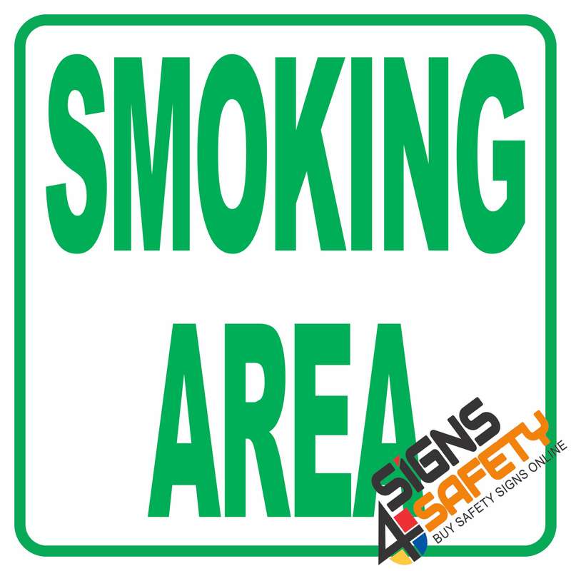 (NS17) Smoking Area Sign  - 290mm*290mm 0.9mm ABS Plastic Sign